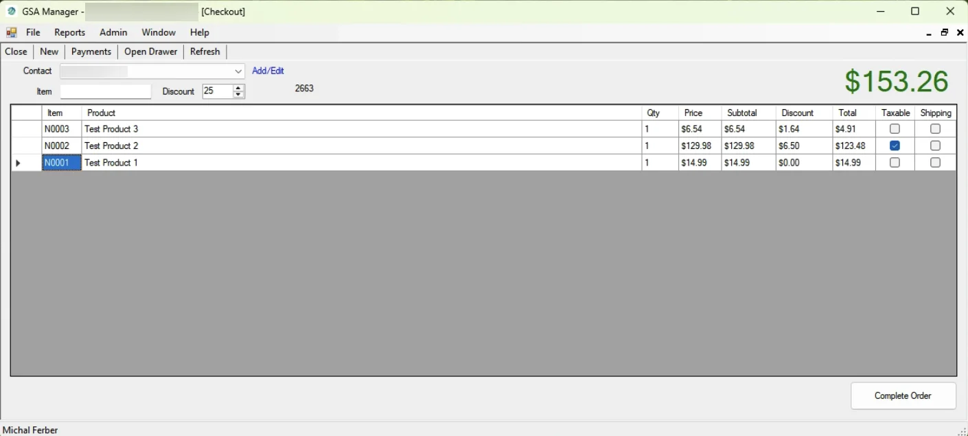 GSA Manager Point of Sale